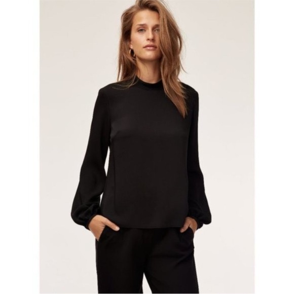 Babaton Tops - Aritzia Babaton - Granados Mock Neck Blouse